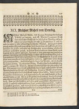 XCI. Melchior Micheli von Venedig