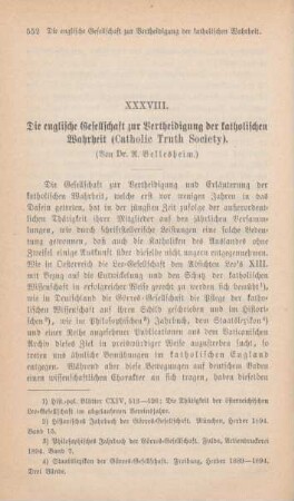 552-566 Die englische Gesellschaft zur Vertheidigung der katholischen Wahrheit (Catholic Truth Society)