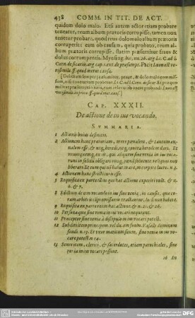 Cap. XXXII. De actione de in ius vocando
