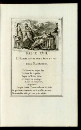 Fable XVII. L'Homme Entre Deux Ages Et Ses Deux Maitresses.