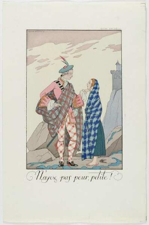 "N'ayez pas peur, petite!", aus dem Mode-Almanach "Falbalas et Fanfreluches 1923"