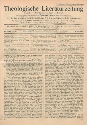 217-222 [Rezension] Teutsch, Friedrich, Geschichte d. ev. Kirche in Siebenbürgen. 2 Bde