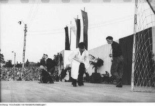 Dresden, Heinz-Steyer-Stadion, Auftritt des Moissejew-Ensemble, 3./4. Januar 1950