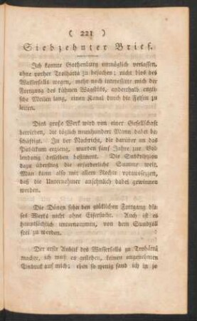 Siebzehnter Brief.