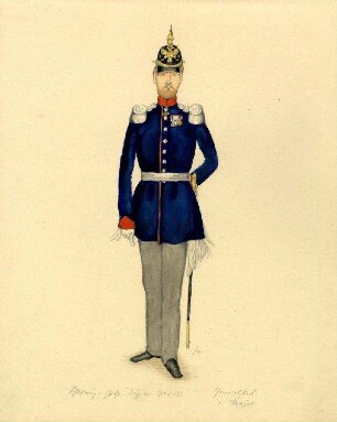 Uniformbild, Major der Infanterie der Schleswig-Holsteinischen Armee
