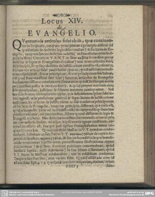 [Articulus] XIV. de Evangelio