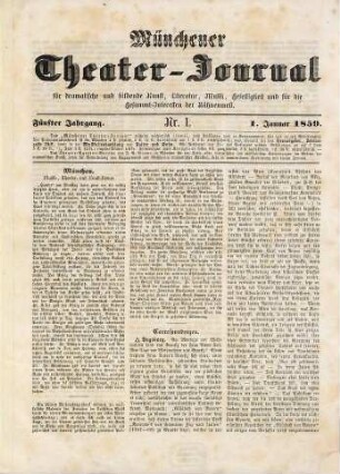 Münchner Theater-Journal. 5. 1859
