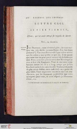 (Lettre CXCI - CC)