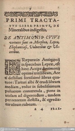 Primi Tractatus Liber Primus, De Mineralibus indigestis.