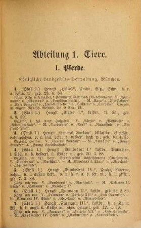 7. Wanderausstellung der Deutschen Landwirtschafts-Gesellschaft zu München vom 8. bis. 12. Juni 1893 : Verzeichnis der ausgestellten Tiere, landwirtschaftlichen Erzeugnisse und Hilfsmittel, landwirtschaftlichen Geräte