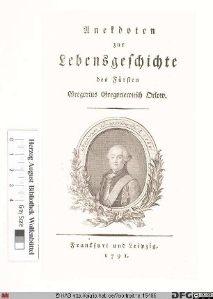 Bildnis Grigorij Grigorjewitsch Orlow (1762 Graf)