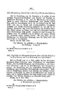 Gründung öffentlicher jüdischer Elementarschulen : [V. Elementarschulwesen]