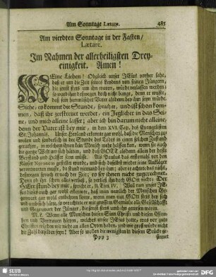 Am vierdten Sonntage in der Fasten, Laetare