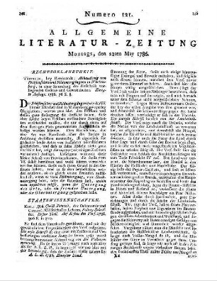 Fabricius, J. C.: Polizey-Schriften. T. 1. Kiel: Selbstverl. 1786