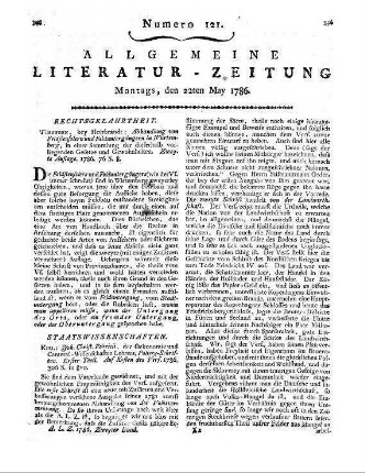 Fabricius, J. C.: Polizey-Schriften. T. 1. Kiel: Selbstverl. 1786
