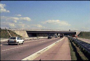 Hauptfahrbahn West (Mannheim Richtung Heilbronn): Brücke Nordwest (Hauptfahrbahn West der B36) von Norden