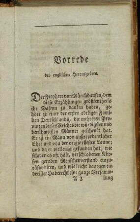 Vorrede des englischen Herausgebers
