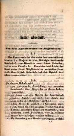 Satzungen des Kunst-Vereins in München. 1850