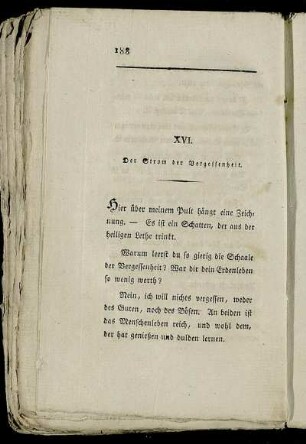 XVI. Der Strom der Vergessenheit.