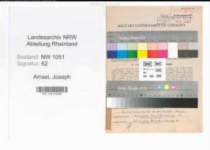 Entnazifizierung Joseph Amsel , geb. 20.06.1892 (Lehrer)