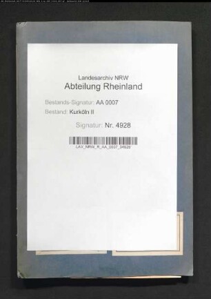 Untersuchung gegen den Generaldirektor der kurkölnischen Lotterie P. Perrin