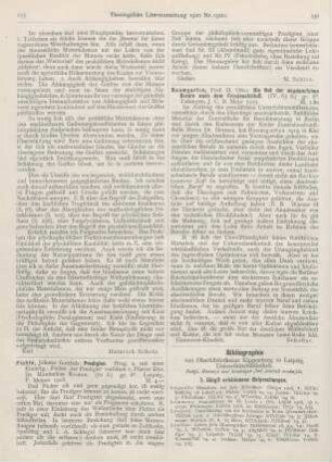 235-236 [Rezension] Fichte, Johann Gottlieb, Predigten. Hrsg. v. Maximilian Runze