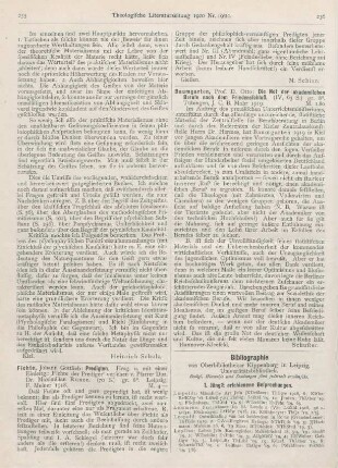 235-236 [Rezension] Fichte, Johann Gottlieb, Predigten. Hrsg. v. Maximilian Runze