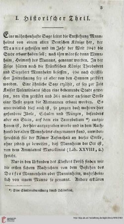 I. Historischer Theil