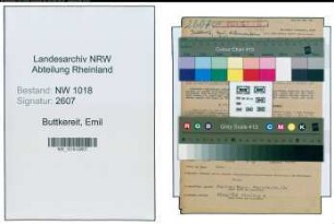 Entnazifizierung Emil Buttkereit , geb. 28.05.1895 (Monteur)