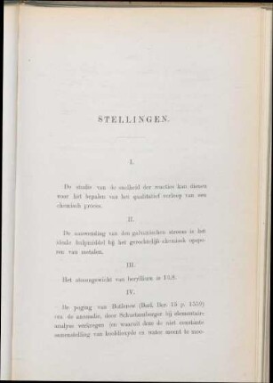 Stellingen.