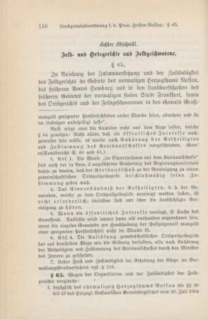 Achter Abschnitt. Feld- und Ortsgerichte und Feldgeschworene
