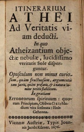 Itinerarium Athei ad Veritatis viam deducti