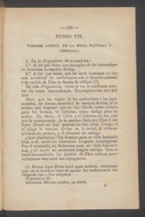 Punto VII. - Errores acerca de la ética natural y cristiana.