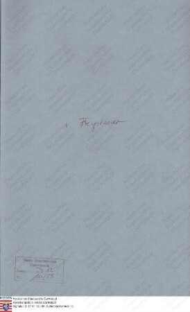 Freystädt [Freistadt], [Karoline] v., Hofdame