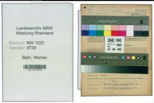 Entnazifizierung Werner Bahr , geb. 07.07.1919 ()