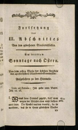 13-16, Vorspruch