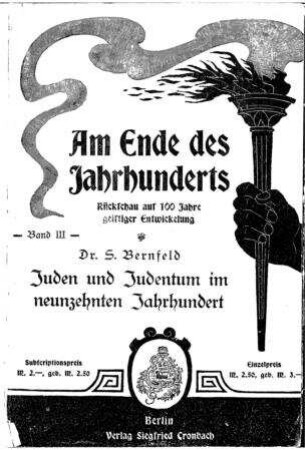 Juden und Judentum im neunzehnten Jahrhundert / von S. Bernfeld