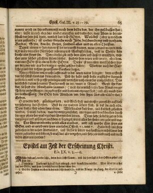 65-72, Epistel am Fest der Erscheinung Christi