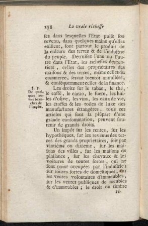 §. 7. De quelques autres branches de l´imôt.