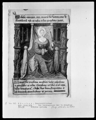 Die Weissagungen der elf(?) Sibyllen in ihren Beziehungen zur Bibel — Sibylle Agrippa, Folio 9verso