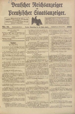 Deutscher Reichsanzeiger und Preußischer Staatsanzeiger