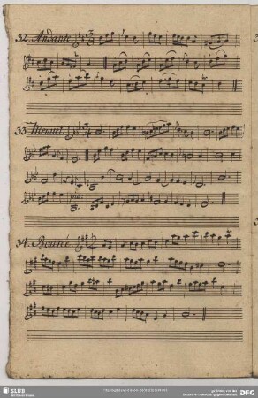 33. Anonymus, Menuette, Es-Dur