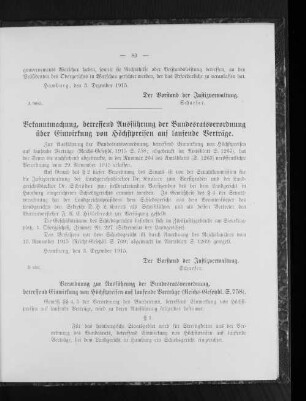 Bekanntmachung, betreffend Ausführung der Bundesratsverordnung über Einwirkung von Höchstpreisen auf laufende Verträge