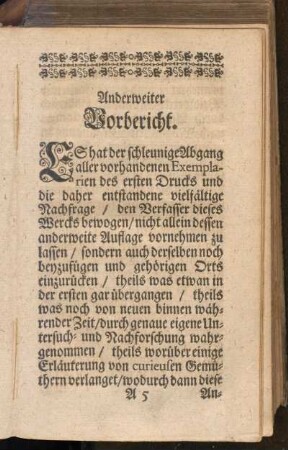 Anderweiter Vorbericht