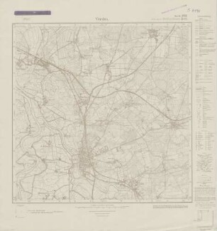 3021 (alte Nr.: 1527) Verden, Meßtischblatt (4cm - Karte)