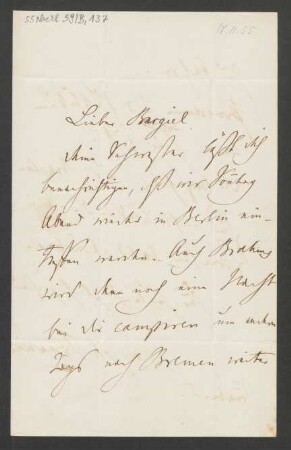 Brief an Woldemar Bargiel : 17.11.1855
