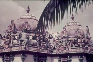 Reisefotos Singapur. Singapur, South Bridge Road 244. Sri Mariamman Tempel (um 1830). Teilansicht