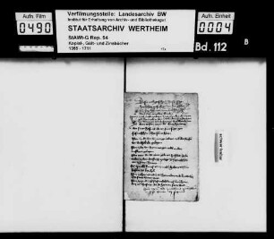 Zins- und Bederegister Boxtal (beil. Freudenberg und Kirschfurt)