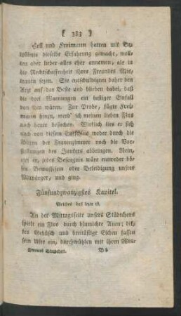 Fünfundzwanzigstes Kapitel. Welches das lezte ist