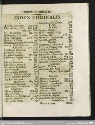 Index Nominalis